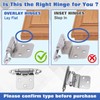 LEONTOOL 10 Pack(5Pairs) Cabinet Hinges Brushed Nickel for Flush Mount