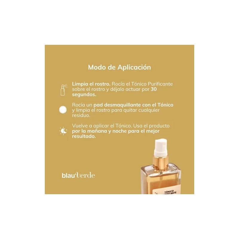 Tónico Purificante Blauverde Niacinamida Tepezcohuite 100ml
