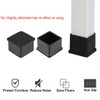 sourcing map Rubber Furniture Caps 40mm x 40mm Square Shaped