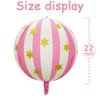 4D Ball Star Striped Foil Balloons(6 Pcs)
