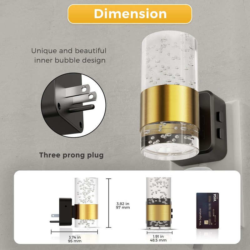 L LOHAS LED Night Light,Dimmable Night Lights Plug into Wall