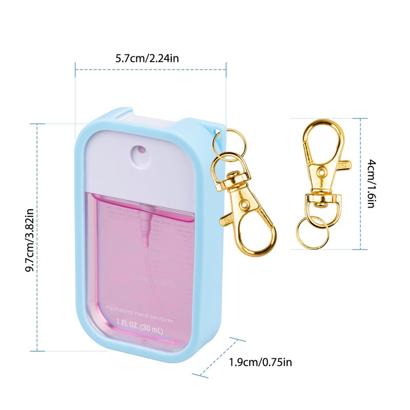 VANEST Silicone Case Compatible with Touchland Hand Sanitizer Spray (Blue,