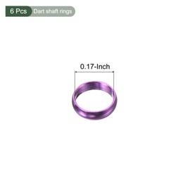 YOKIVE 6 Pcs Dart Shaft Rings, Indoor Outdoor Aluminum Dart O-Ring Accessory | Home, Club, Nylon and Plastic Shafts (Purple)