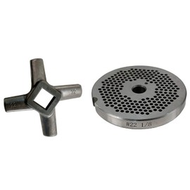 Rental Knives Reversible Meat Grinder Plate - Cozzini Cutlery Imports (#22-1/8 Inch plate with Grinder Knife)