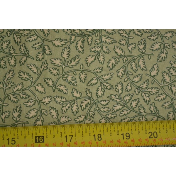 Thimbleberries By 1/2 Yd, Tan on Light-Green Quilt, Thimbleberries