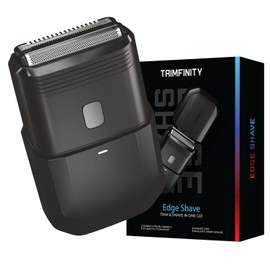 Trimfinity Edge Shave – Dual-Action Mini Electric Razor for Men | Travel-Friendly, Skin-Safe, Waterproof (IPX7), 60-Min Runtime, 7000 RPM Motor for Smooth & Precise Shaving