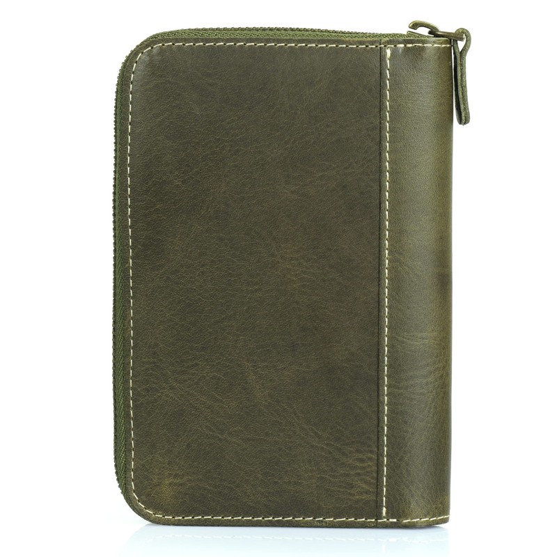 Londo Genuine Leather Padfolio with Pen Holder Notepad and Zip