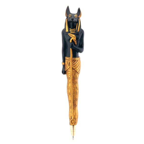 YTC Ancient Egyptian Anubis Black and Gold Pen (Set of