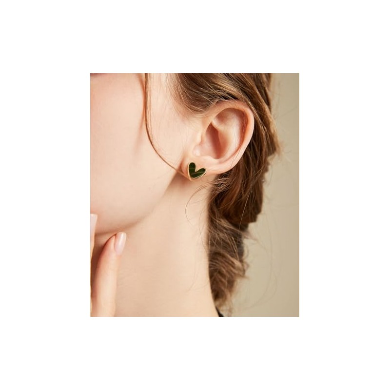 Women's Earrings, Heart, Cute, Popular, Non-Hole Earrings, Hypoallergenic, Copper