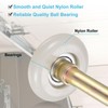 Sourcing Map 1.8" Nylon Garage Door Rollers, 2pcs, Quiet, Smooth