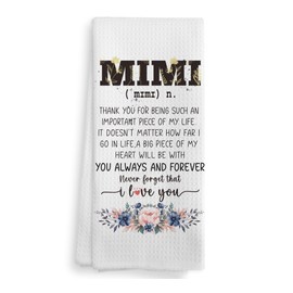 NOQL Mimi Kitchen Towels and Dishcloths, Mimi Gifts, Mimi Gifts for Grandma, Gifts for Mimi, Best Mimi Gifts Drying Cloth Hand Towels Tea Towels for Bathroom Kitchen, 16×24 Inches