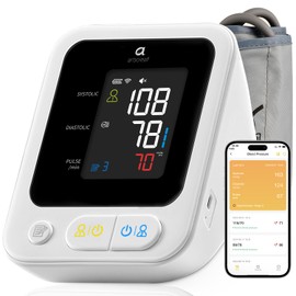 Arboleaf Blood Pressure Monitors for Home Use, Rechargeable Upper Arm Blood Pressure Monitor with Bluetooth App Tracking, Large Color Screen BP Machine, Wide Range Cuff 8.7-18.9"