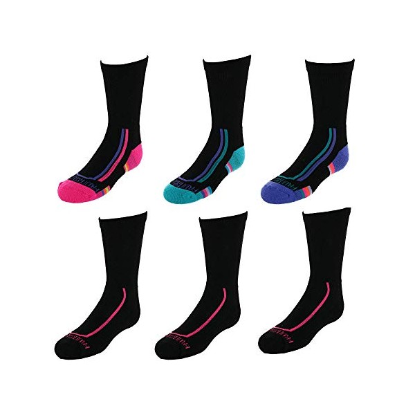 Fruit of the Loom Girls Eveyday Active Cushioned Crew Socks,