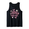 Slumber Party Squad Sleepover Pajama Coquette Pink Bow Tank Top