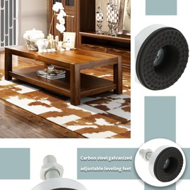 EMSea Set of 4 Adjustable Levelling Feet M12 Thread Carbon Steel Galvanised Furniture Feet Robust Feet for Furniture Machines Shelves Industrial Plants