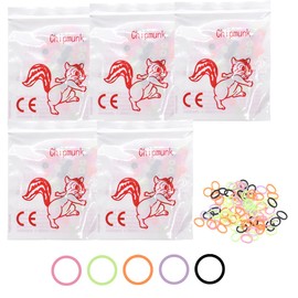 Angzhili 5 Packs(500pcs) Dental Orthodontic Elastic Rubber Bands Orthodontic Elastics Braces Teeth Gap Supply(Chipmunk1/8" 4.5 Oz-multicolor)