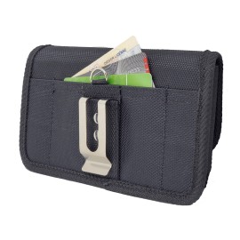 AISCELL For Sonim XP5plus XP5s XP5 Heavy Duty Holster Nylon Carry Case Metal Clip Pouch - Horizontal Nylon