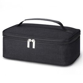 Hemiks Small Cool Bag, 4L Portable Lunch Bag, Practical Lunch Bag for Lunch Box, Tableware, Men, Women, Children, School, Office, Picnic, Travel, Black