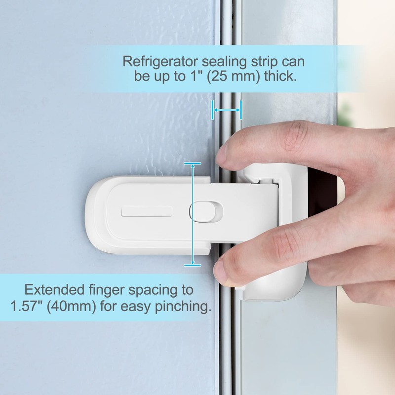 CLYMENE Refrigerator Fridge Freezer Door Lock for Kids, Child Proof