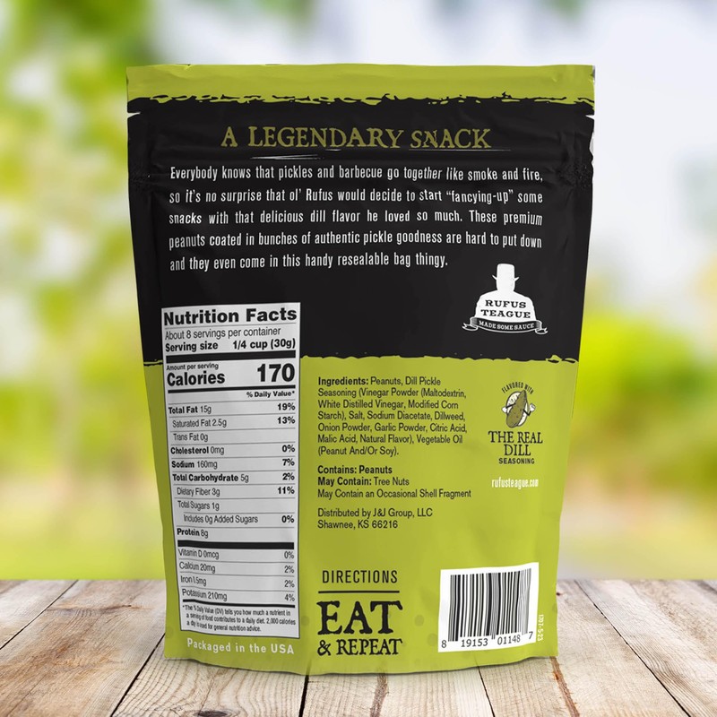Rufus Teague Dill Pickle Peanuts – Bold, Tangy & Crunchy