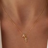 GINAZL Initial Cross Necklace for Women, Cublic Zirconia Cross Pendant