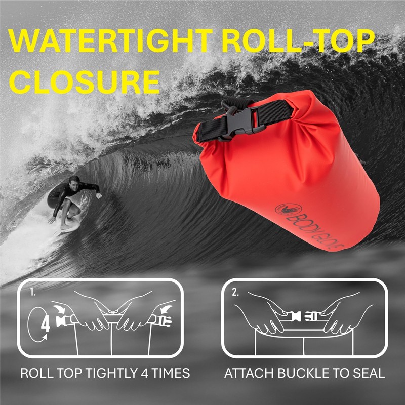 BODY GLOVE Waterproof Dry Bag with Adjustable Strap, 5L/10L Roll