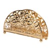 Napkin Holder Electroplating Hollow Iron Pattern Desktop Vertical Gold Metal