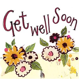 Alex Clark Get Well Soon Flowers little Card - Floral - Plants - Designed and Printed in the UK…