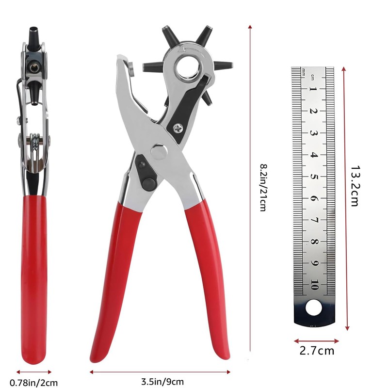 Belt Hole Puncher for Leather, Leather Hole Punch Tool with