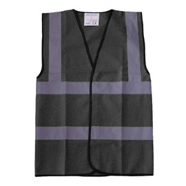 Black Hi Vis Hi Viz Safety Vests Waistcoats, Work Wear & Events, Bulk Discounts, Brook Hi Vis.