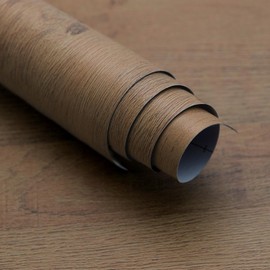 Boobest 15.74"x118" Thick Tan Wood Contact Paper Peel and Stick Wallpaper Wood Vinyl Furniture Wrap Waterproof Removable Self Adhesive Wood Grain Contact Paper for Countertop Cabinet Dresser Shelves