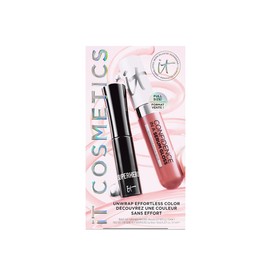It Cosmetics - Set de Regalo Holiday 25 Eye Lip, Set de esenciales para labios y ojos con Confidence in a Serum LIp Gloss 6.7ml y Rímel Superhero 5ml, 2 piezas