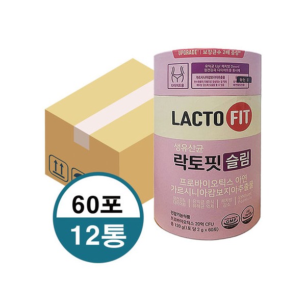 Lactopit Raw Lactic Acid Bacteria Slim 2g x 60 sachets (12 packs) / 락토핏 생유산균 슬림 2g x 60포 12통
