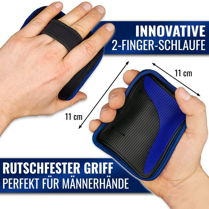 AK ALPHAKRAFT Grip Pads (Black-Blue, One Size)