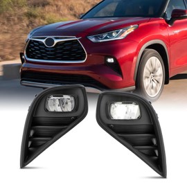 AKKON - Fits 2020-2023 Toyota Highlander LED Bumper Driving Fog Lights Pair Left+Right w/Wire Harness Bracket Screws