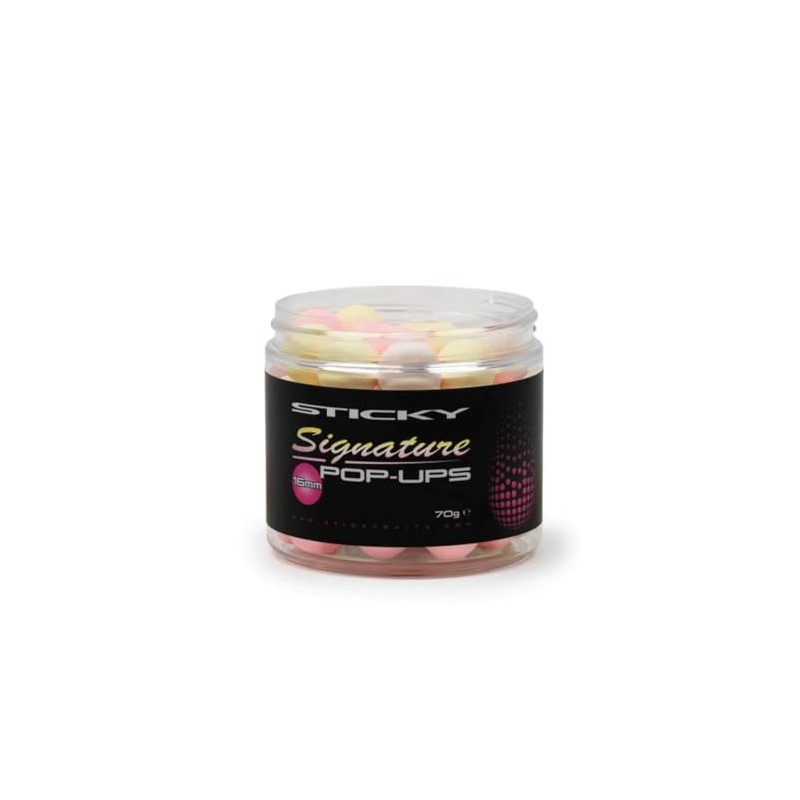 Sticky Baits Signature Pop-Ups Mixed Colours 70g Tub: 16mm
