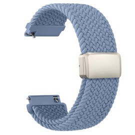 Elastic Strap for Garmin Vivomove 3/Vivomove Luxe/Vivomove Style/Vivomove Sport/Vivomove Trend, 20mm Soft Breathable Nylon Bracelet Replacement Band for Vivoactive 5 (Slate)