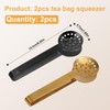 2 Pieces Tea Bag Squeezers, Stainless Steel Tea Strainer Dispenser