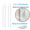 24 Inch Horizontal Window Blind Wand Replacement with Hook Plastic