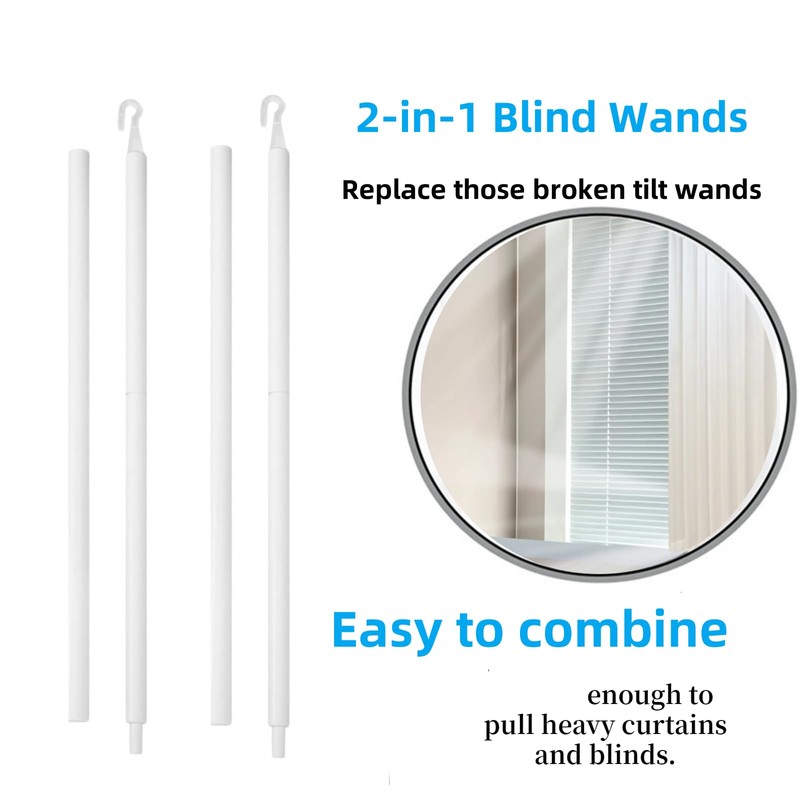24 Inch Horizontal Window Blind Wand Replacement with Hook Plastic