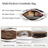 befen Small White Genuine Leather Crossbody Purse for Women, Womens