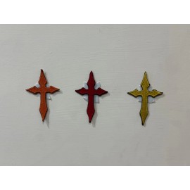 Athena Brands CHRISTIAN CROSS iron-on PATCH embroidered MULTI COLOR 3 PICE SET JESUS BIKER