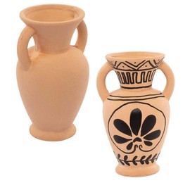 Baker Ross FE451 Terracotta Urns - Pack of 2, Paintable Creative Art and Craft Projects for Kids to Make, Personalise and Decorate