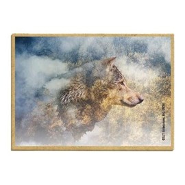 Wildlife Photography Magnet Series – Wolf Side Profile Rustic Nature Photography Magnets for Fridge, Office, Cooler, Cabin Decor 2.5 x 3.5 inch (SJT09597)