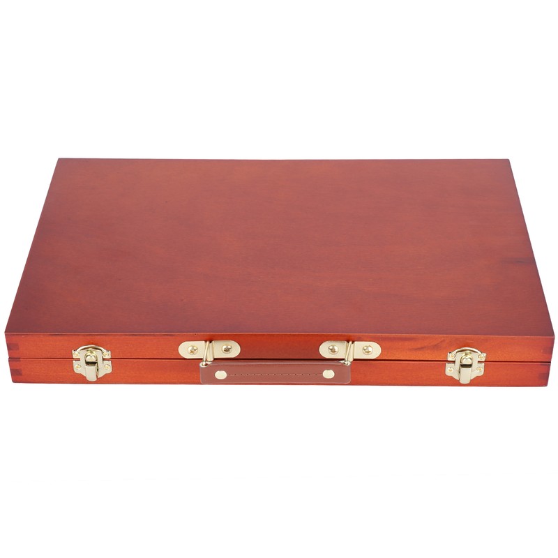 Retro Wooden Painting Tool Storage Box Portable Drawing Oil Painting