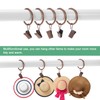 M METERXITY 40-Pack Red Bronze Curtain Rings with Clips, Rustproof