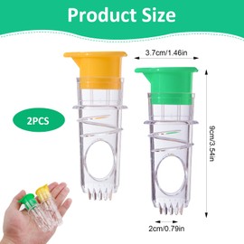 Lemon Squeezer with Screw Cap, Manual Citrus Juicer, Hand Press, Lemon Squeezer, Compact Lime Squeezer, Shakin Juicer for Kitchen & Outdoor Set of 2 (Yellow and Green)