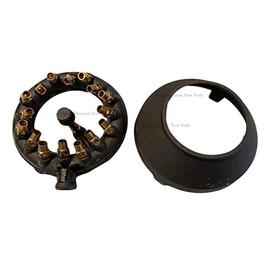 9" High-Powered Jet Burners W/Lip (Natural Gas) (16 Brass Tip Jets Burners) (120,000 BTU)