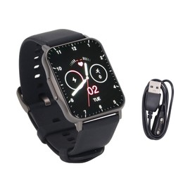 Waterproof Smartwatch Black IP67 Waterproof Touch Screen Pressure Temperature Test Black Smartwatch for Adult