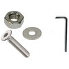AHC 6mm Countersunk Bolts M6 x 40mm (Including Head) A2 Stainless Steel Socket/Allen Head Csk Bolt/Screws (10 Pack) Free Washers Nuts and Hex Key